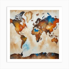 World Map 49 Art Print