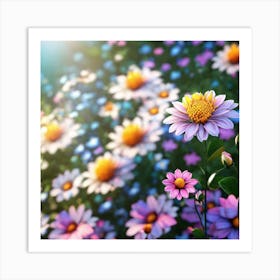 Daisy Field 1 Art Print