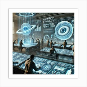 A Holographic Data Stations Asterian Syndicate 1024 Art Print