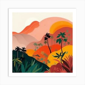 Tropical Landscape Art Print