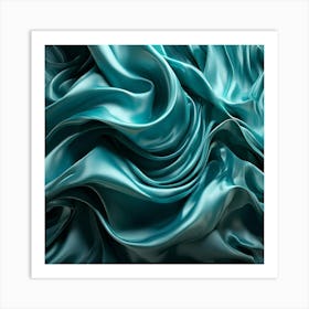 Blue Silk Background art print Art Print