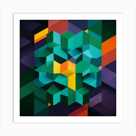 Abstract Geometric Pattern 47 Art Print