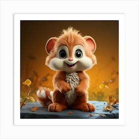 Cute Little Chipmunk Art Print