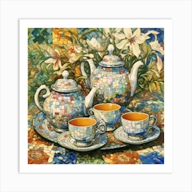 Mosaic Teapot Art Print