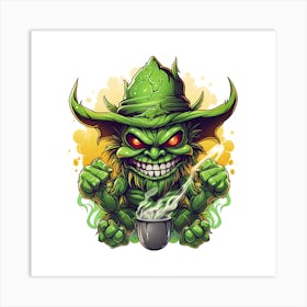 Green Gnome Art Print