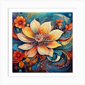 Colorful Flower 1 Art Print