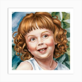 Portrait Of A Little Girl 3 Art Print