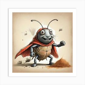 Bug With A Cape Art Print