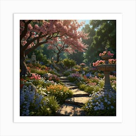 Garden In Bloom 1 Art Print