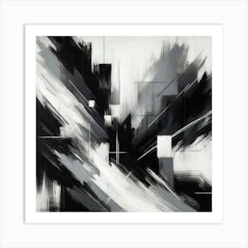 Black And White Abstract Art Print