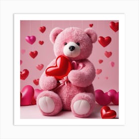 Teddy Bear Love Art Print