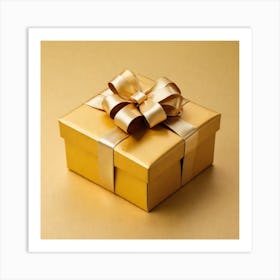 Gold Gift Box 7 Art Print