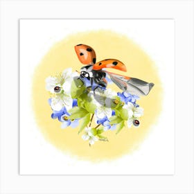 Ladybug/Coccinelle Art Print