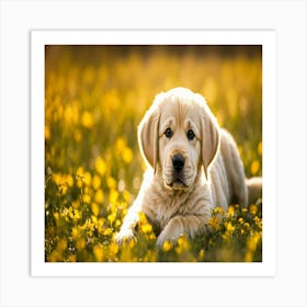 Golden Retriever Puppy 3 Art Print