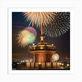 Fireworks In The Sky 2 Art Print