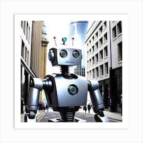 Robot In The City 22 Art Print