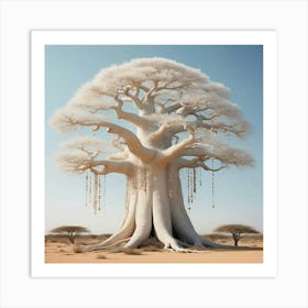 White Baobab Tree Art Print