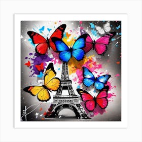 Butterflies In Paris 15 Art Print