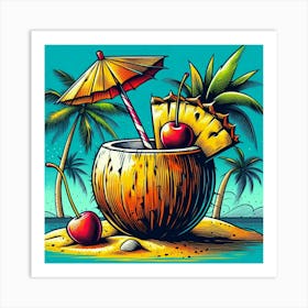 Tropical cocktail 11 Art Print