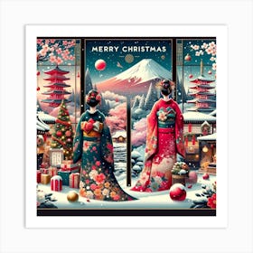 Christmas in Japan Culture Art Print