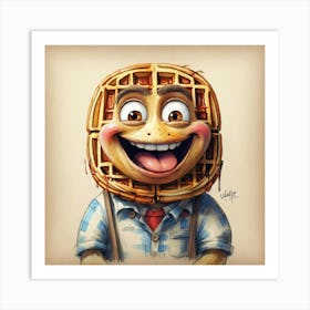 Waffle Head 1 Art Print