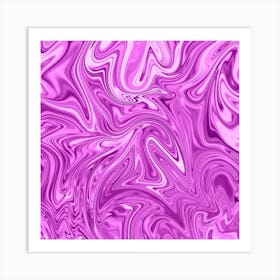 Purple Liquid Marble Art Print