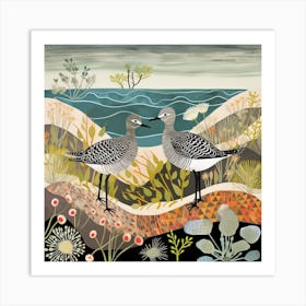 Bird In Nature Grey Plover 4 Art Print