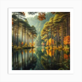 Autumn Forest 127 Art Print