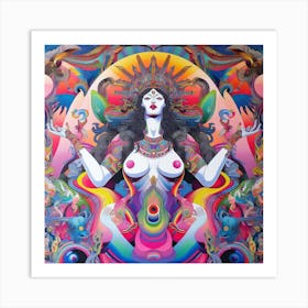 Psychedelic Goddess Art Print