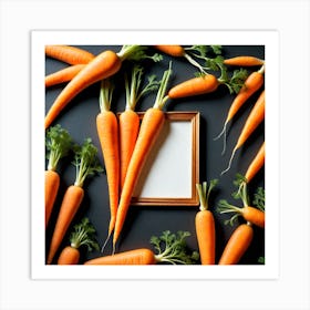 Carrots In A Frame 51 Art Print