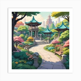 Chinese Garden 1 Art Print