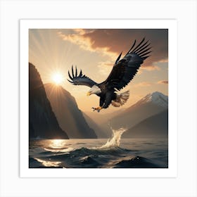 Bald Eagle In Flight Art Print