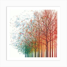 Colorful Trees 12 Art Print