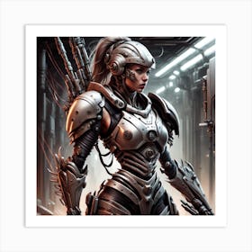 Futuristic Woman 2 Art Print