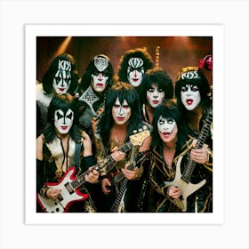 Kiss Group Photo Art Print