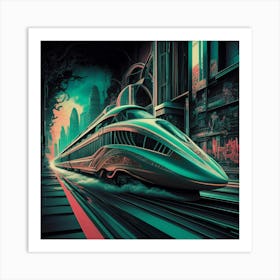 Futuristic Train 9 Art Print