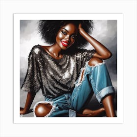 Afro Girl 69 Art Print