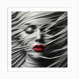 Abstract Portrait Of A Woman 4 Art Print