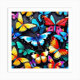 Colorful Butterflies 32 Art Print