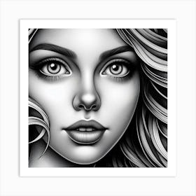 Portrait of a woman 12 Art Print