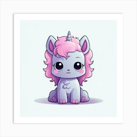 Cute Unicorn 759 Art Print