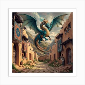 Blue Dragon Art Print