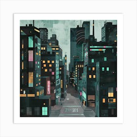 Futuristic City 48 Art Print