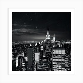 New York City At Night 3 Art Print