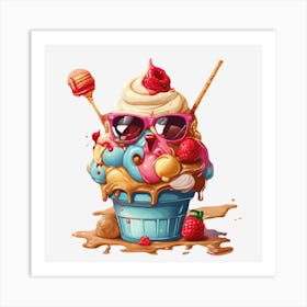 Ice Cream Sundae Art Print