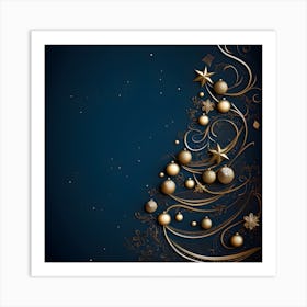 Christmas Tree Background 10 Art Print