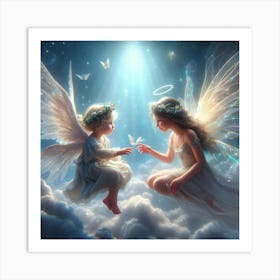 Angel and Fairy Art Print