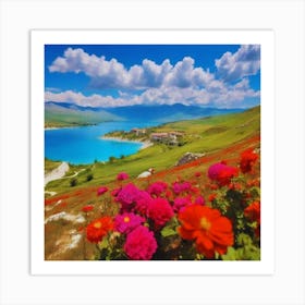 Lake Ivanovo beautiful landscape Art Print