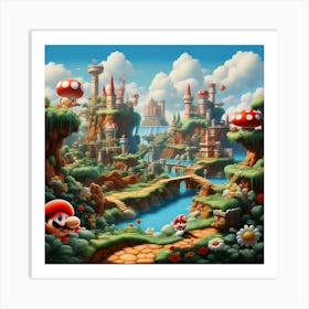 Mario Land Art Print