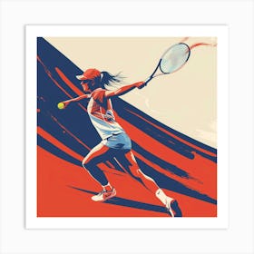 A Tennis Tournament Vector Design Illustration 1718671432 1 Art Print